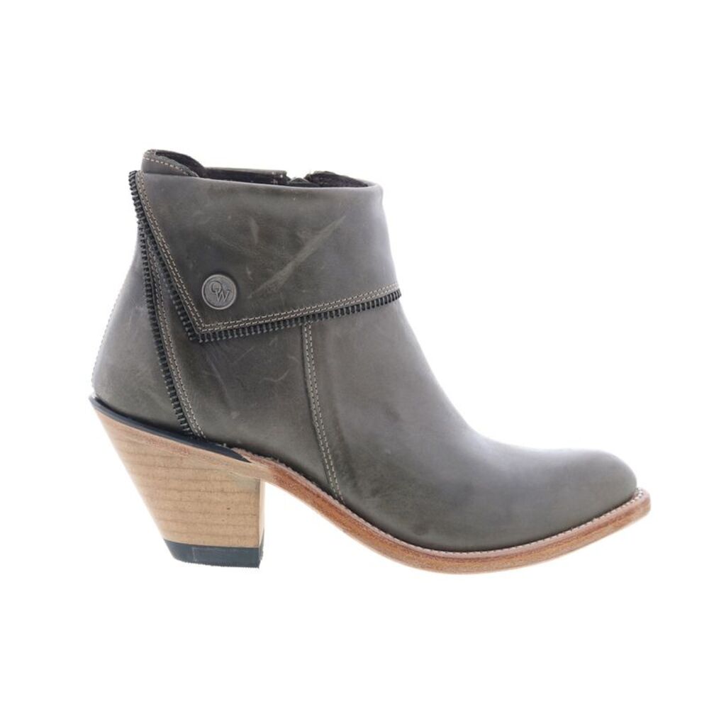 Jama Old West Womens Snip Toe Gray Boots (NWT)
